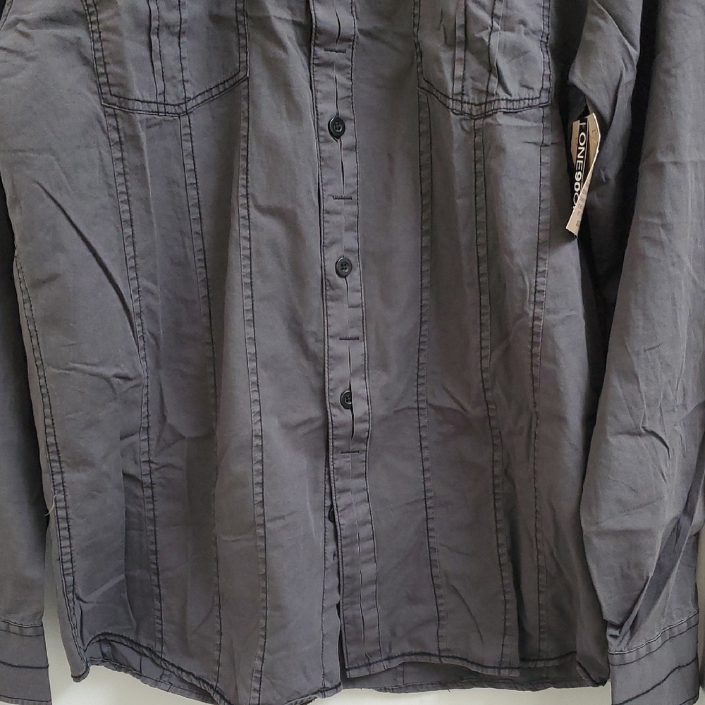 New With Tags 191 Unlimited Men's Gray Button-Up Jacket Size L - Picture 3 of 12